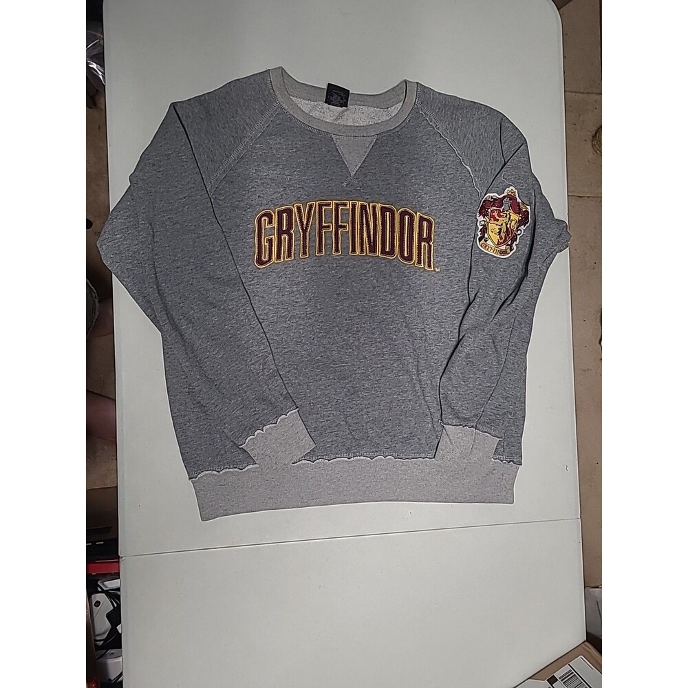 Harry Potter Gryffindor Crew Neck Sweatshirt Unisex XL Grey Pullover (BB24)